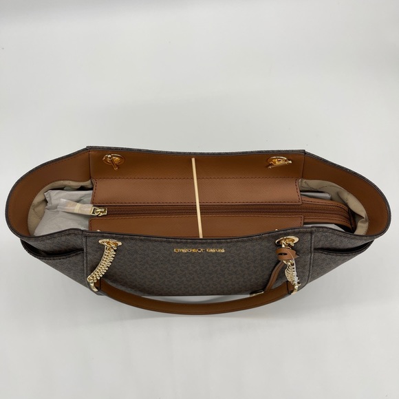 Michael Kors Chain Shoulder Bag Brown - Picture 5 of 13